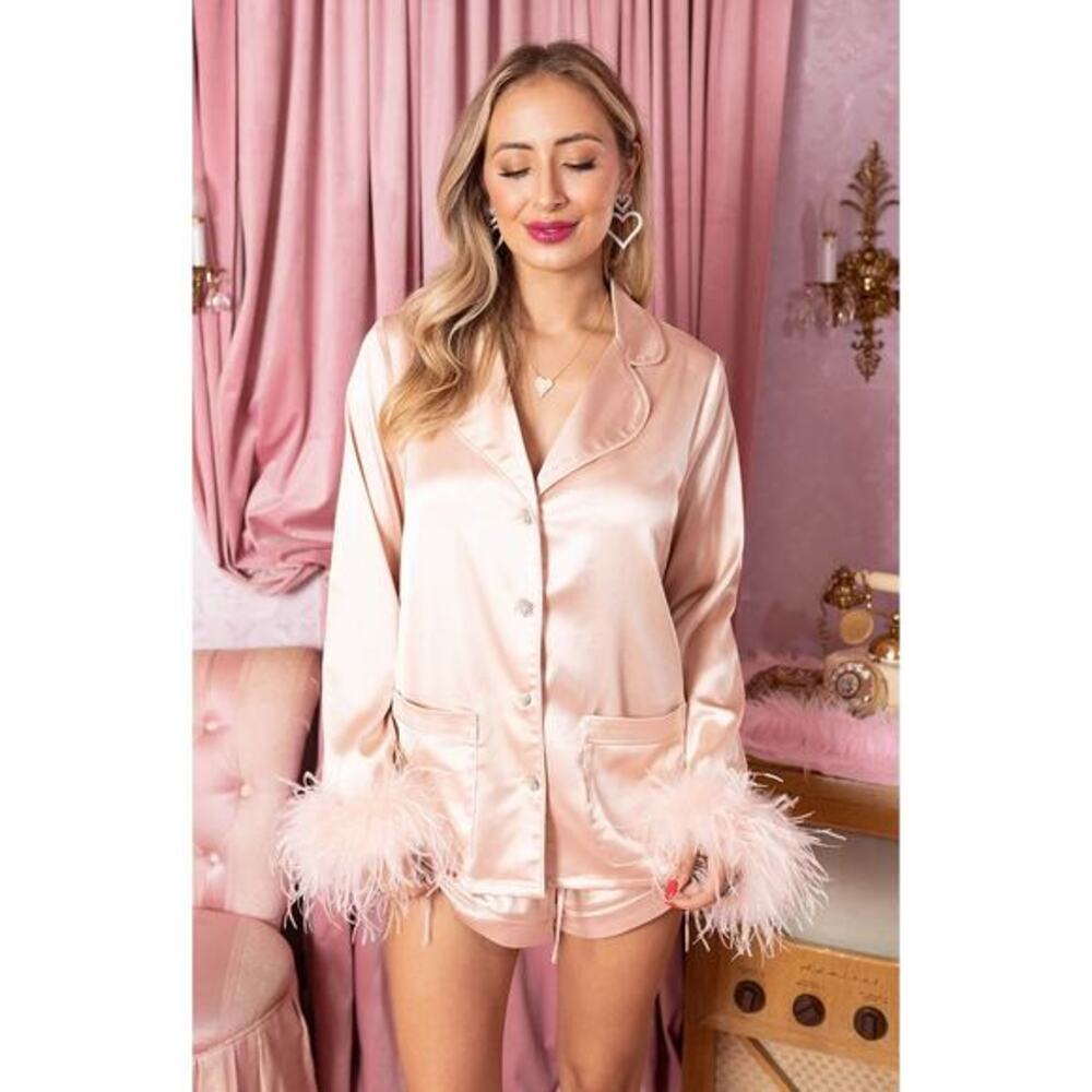 Buddy Love Prescott Feather Trim Pajama Top